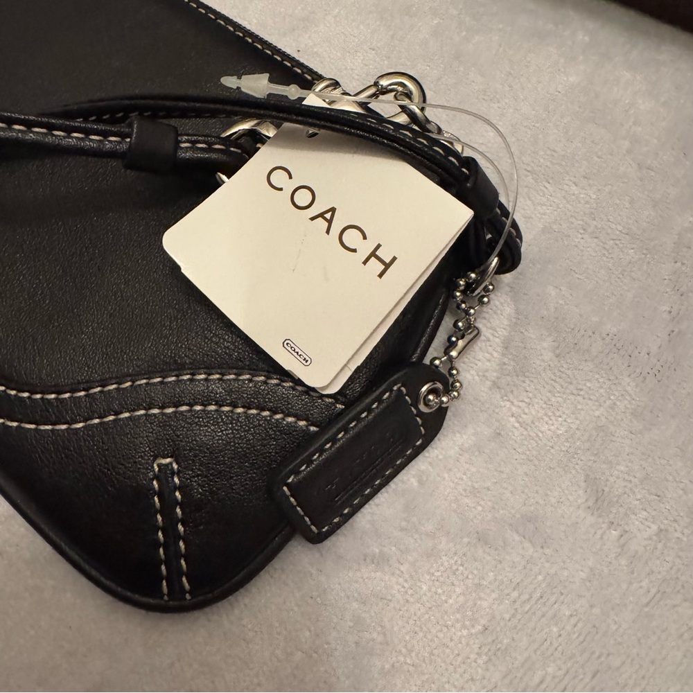 Vintage Coach Soho Black Leather Wristlet 7115C NWT‎ w/ Box & Tags - Picture 4 of 11